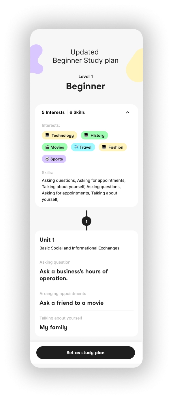 univerbal study plan